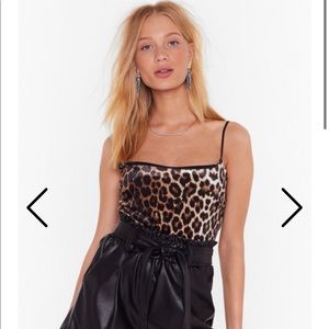 nastygal when the Fur Flies leopard bodysuit